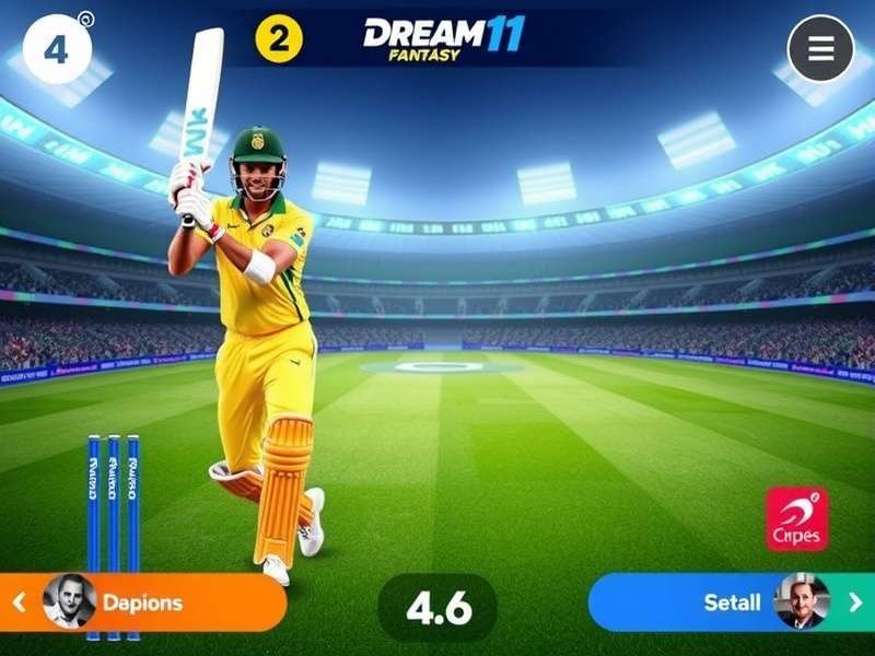 Step-by-step visual guide showing Dream11 team creation interface with player selection