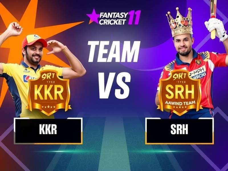 Statistical analysis graph of key KKR and SRH players for Dream11 selection