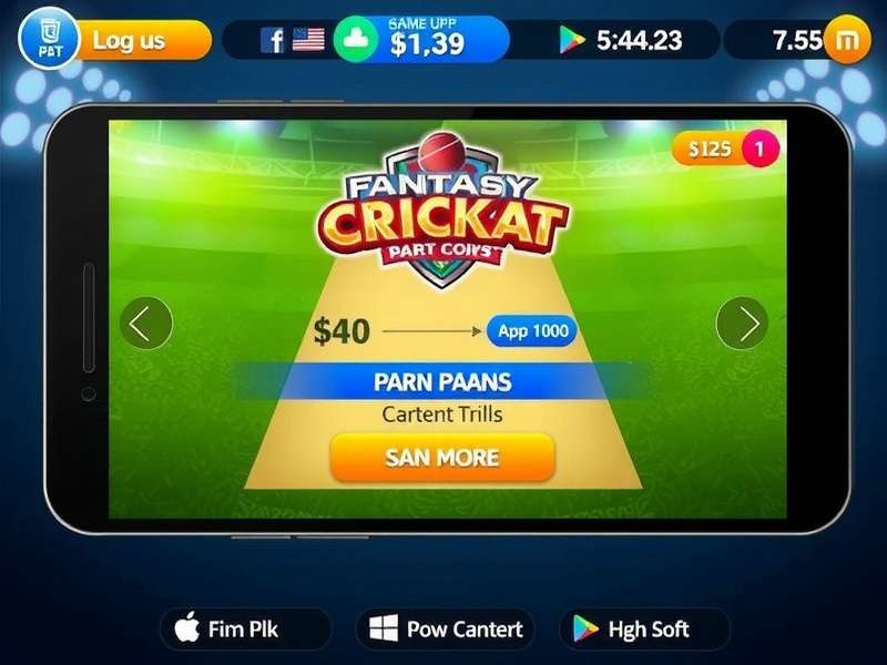 Howzat Fantasy Cricket App Interface on Mobile