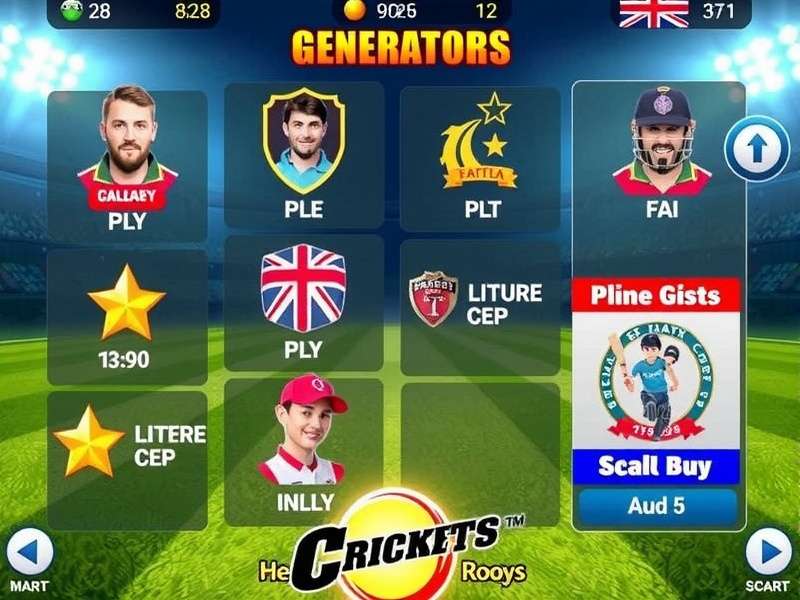 Fantasy Cricket Team Maker Generator Interface showing player selection