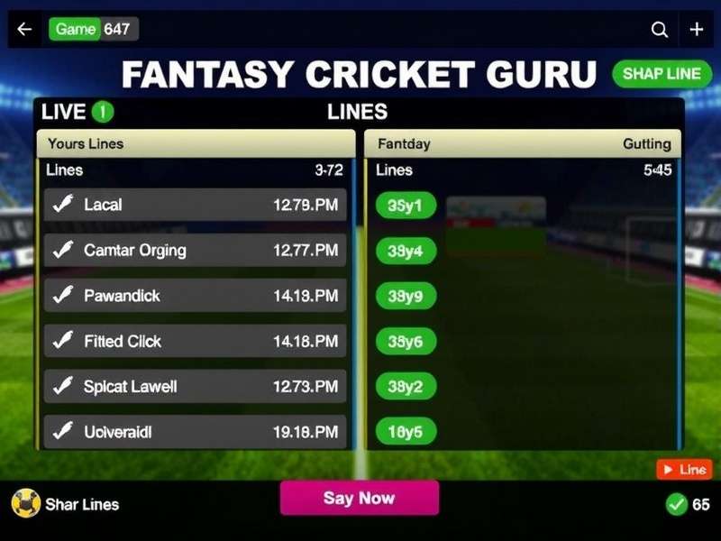 Fantasy Cricket Guru analyzing live match data on multiple screens