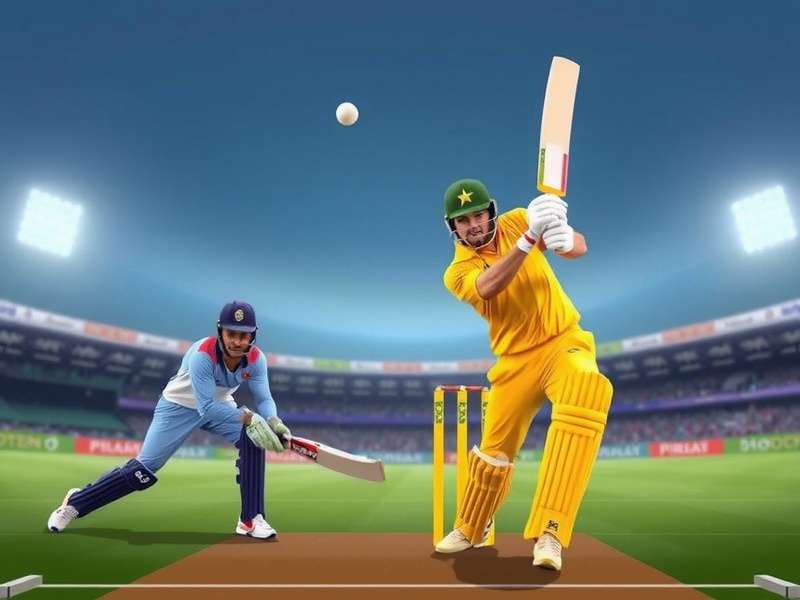 Cricket stadium in Pakistan with fans cheering