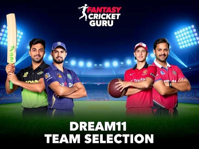 Fantasy Cricket Guru analyzing Dream11 team stats on multiple screens