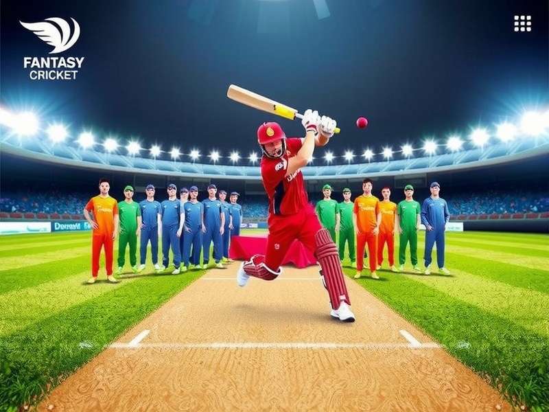 Fantasy Cricket Team Live App interface on mobile showing team selection screen