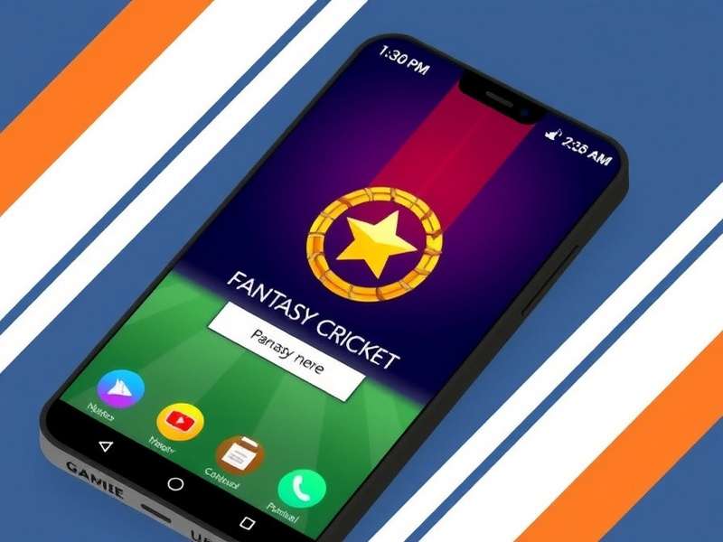 Fantasy Cricket App Dashboard showing live pitch, player stats, and contest UI