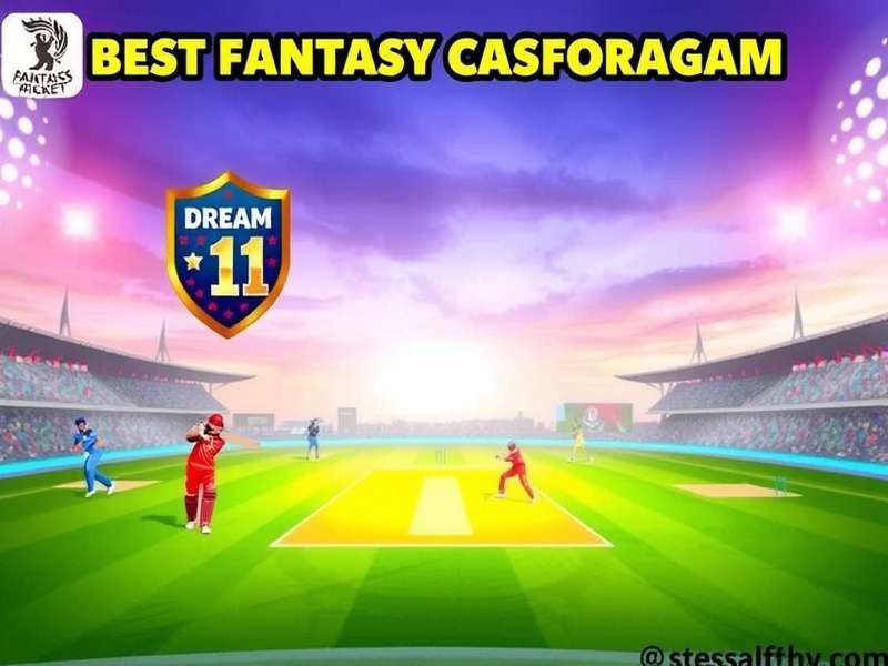 Fantasy Cricket App Download Best Fantasy App - Dream11 Apk banner showing mobile screen with cricket team selection