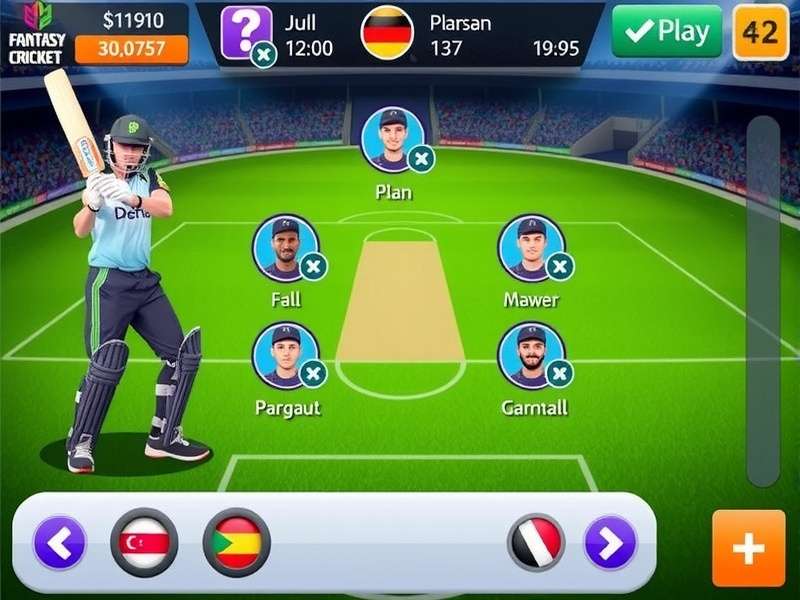 Fantasy Cricket Team Generator Ai Image — AI-powered fantasy cricket team builder with image rendering for Dream11, IPL 2025, CPL and T20 leagues